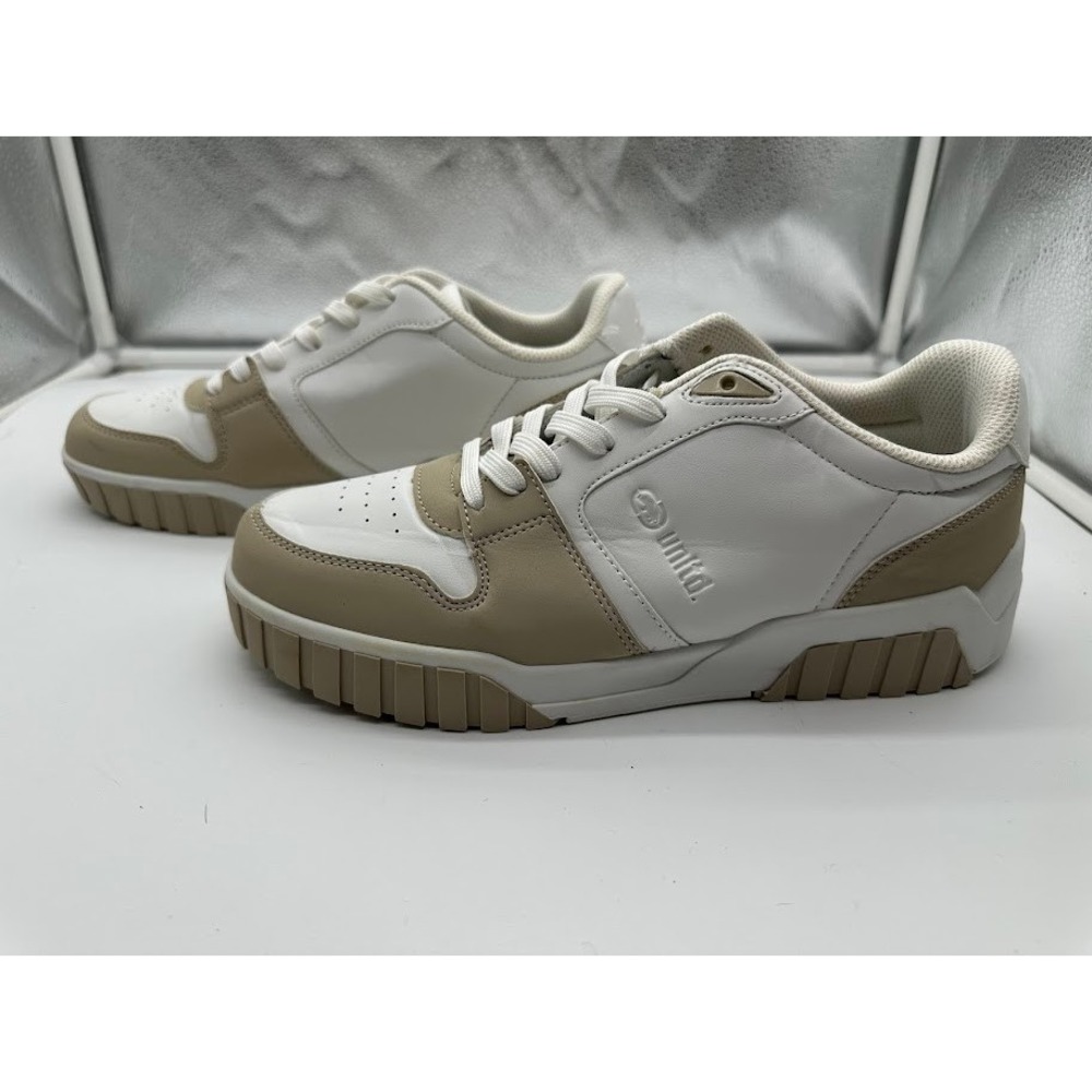 Ecko Unltd Mens Low Top Sneakers White Tan Colorblock Chunky Skate Shoes